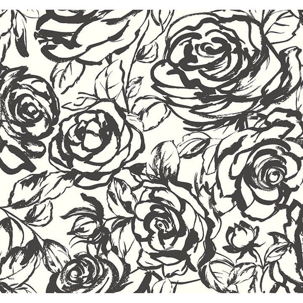 Nelda, Black Rose Wallcoverings | Malibu Wallcovering