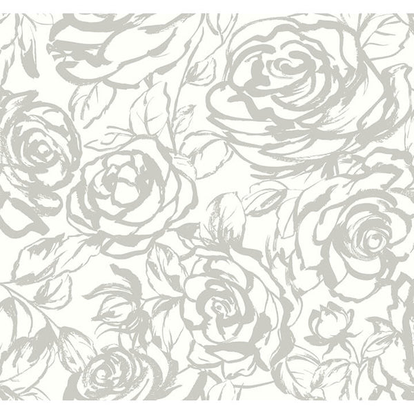 Nelda, Silver Wallcoverings | Malibu Wallcovering