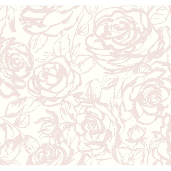 Nelda, Light Pink Wallcoverings | Malibu Wallcovering