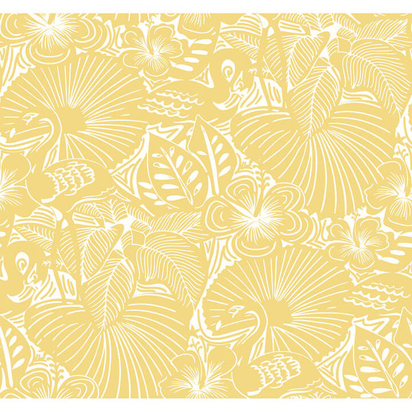 Idalia, Pale Yellow Wallcoverings | Malibu Wallcovering