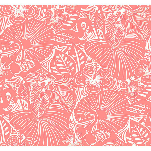 Idalia, Coral Wallcoverings | Malibu Wallcovering