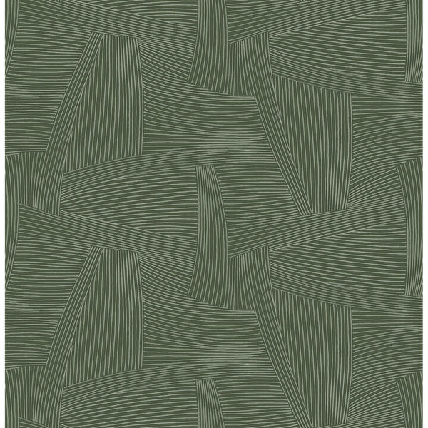 Reid, Dark Olive Green Wallcoverings | Malibu Wallcovering