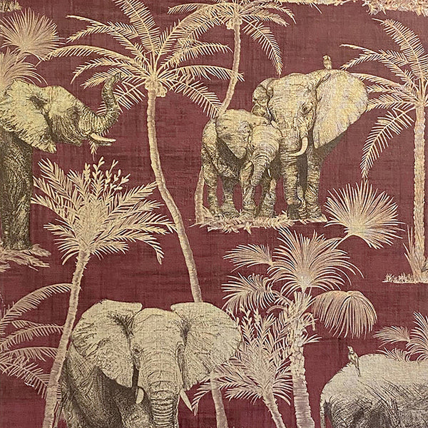 Adelia, Maroon Wallcoverings | Malibu Wallcovering