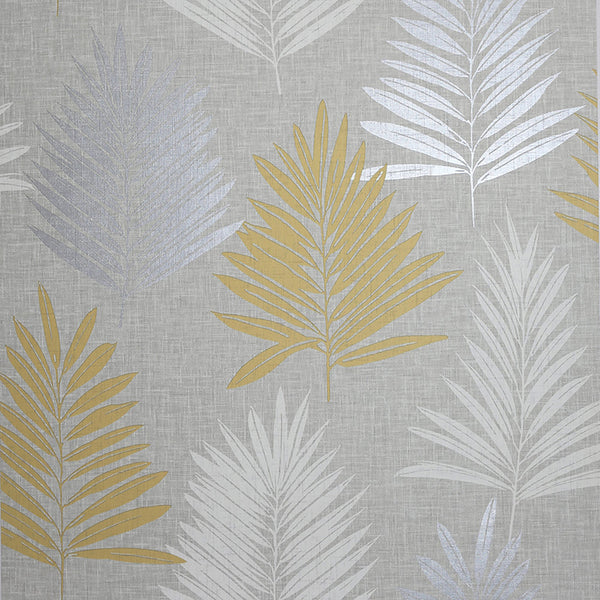 Willis, Mustard Wallcoverings | Malibu Wallcovering