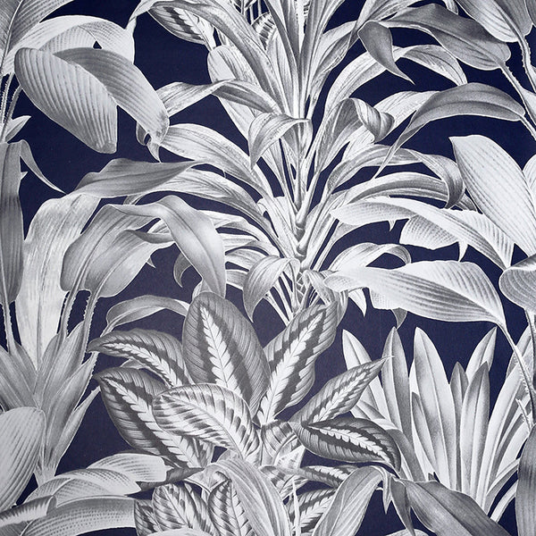 Alice, Navy Wallcoverings | Malibu Wallcovering
