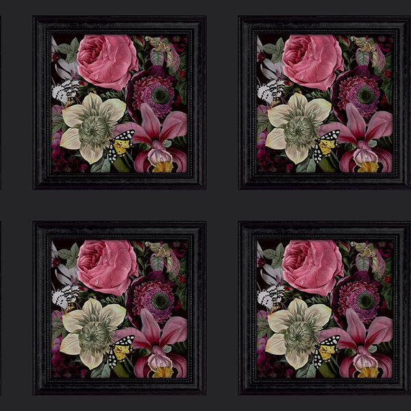 Lucinda, Black Wallcoverings | Malibu Wallcovering