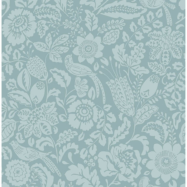 Marta, Teal Wallcoverings | Malibu Wallcovering