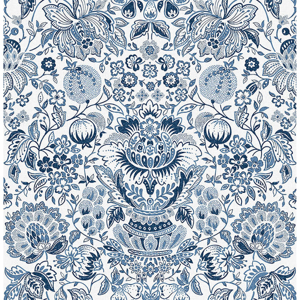 Blanche, Blue Wallcoverings | Malibu Wallcovering
