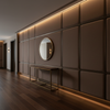 Aire Pebbled - Cocoa Bean Breathable Polyurethane Upholstered Wall Panel | Architectural Fabrics