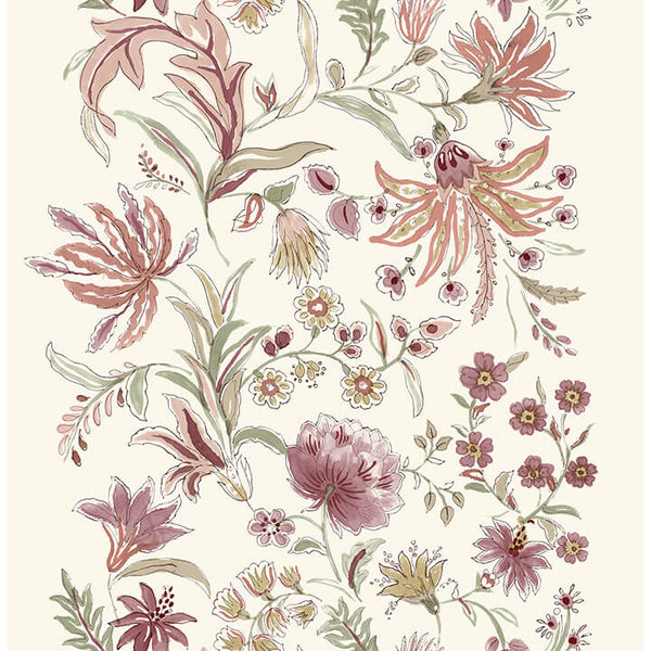 Teonna, Raspberry Wallcoverings | Malibu Wallcovering