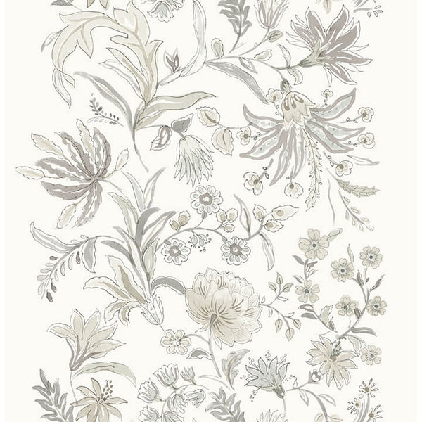 Teonna, Light Grey Wallcoverings | Malibu Wallcovering