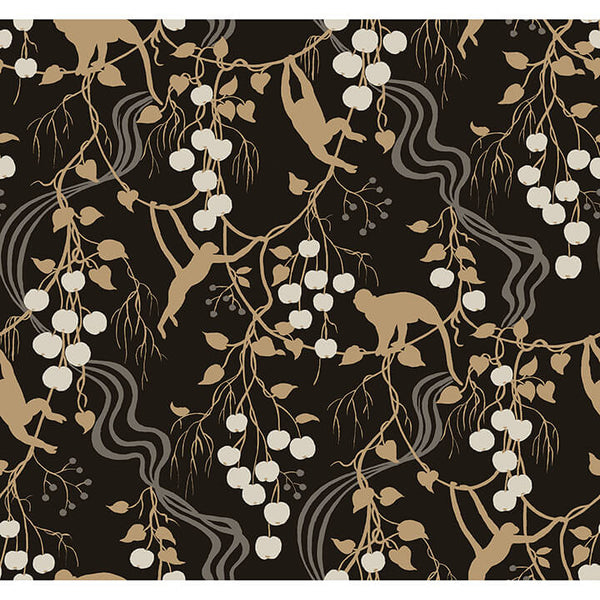 Linden, Black Wallcoverings | Malibu Wallcovering