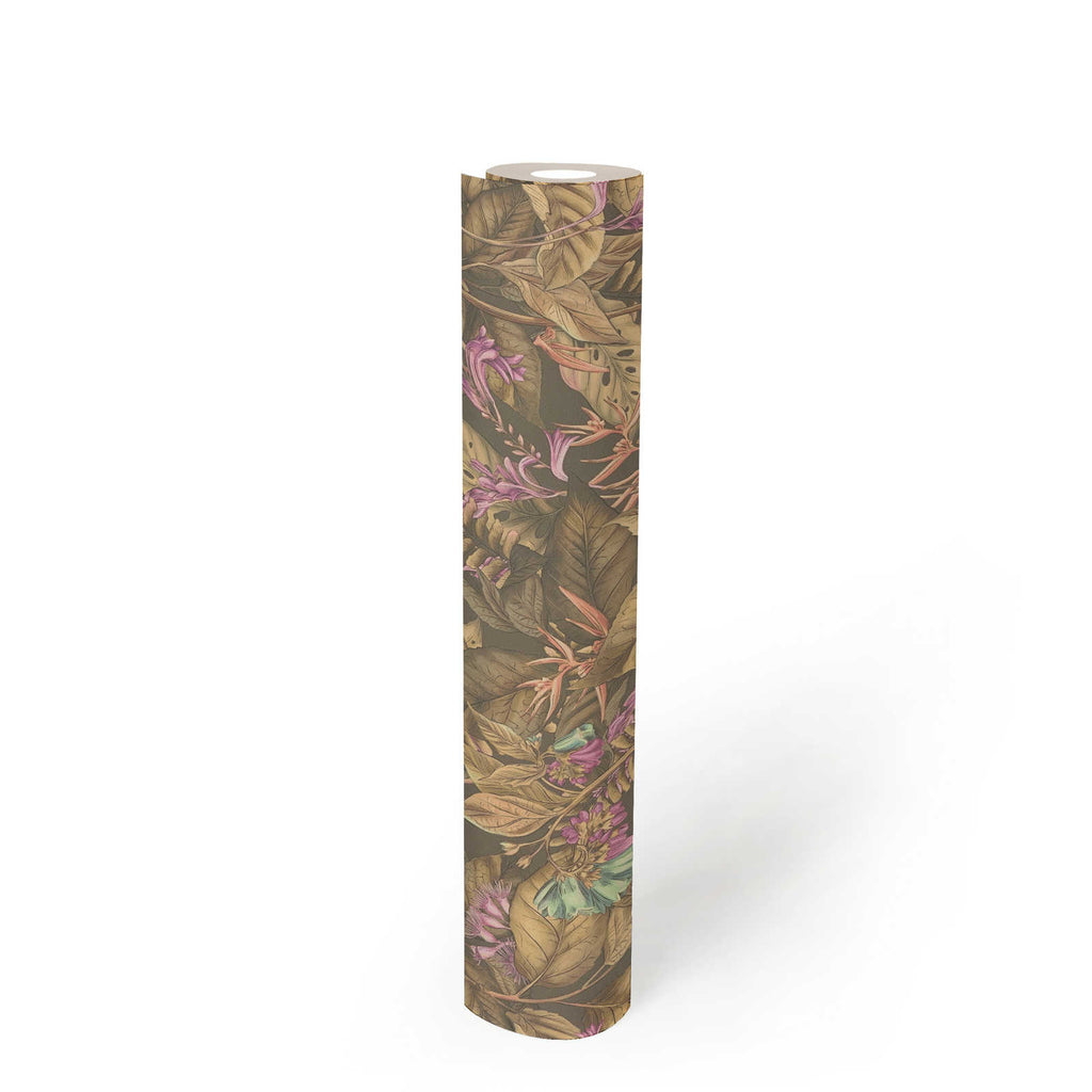 Drawn Into Nature Olive Green Wallcovering | AS Creation