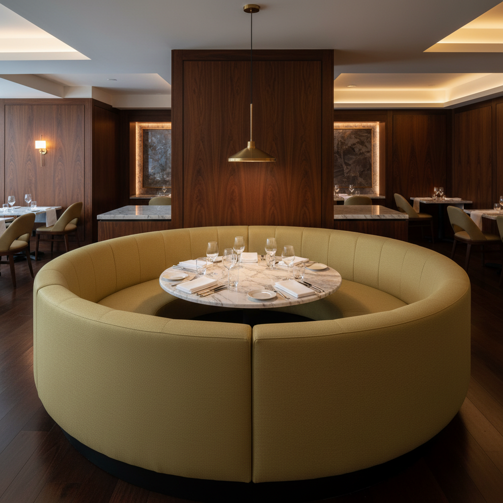 Nassau Gold - Lily Upholstered Banquette | Architectural Fabrics