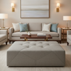 Vivace Reef - Pewter Upholstered Ottoman | Architectural Fabrics