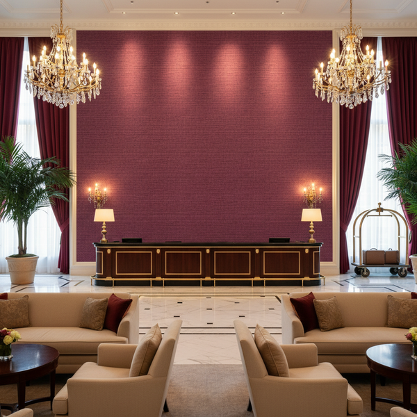 Barnard Type II Vinyl | Hollywood Wallcoverings - Hotel Lobby commercial room setting