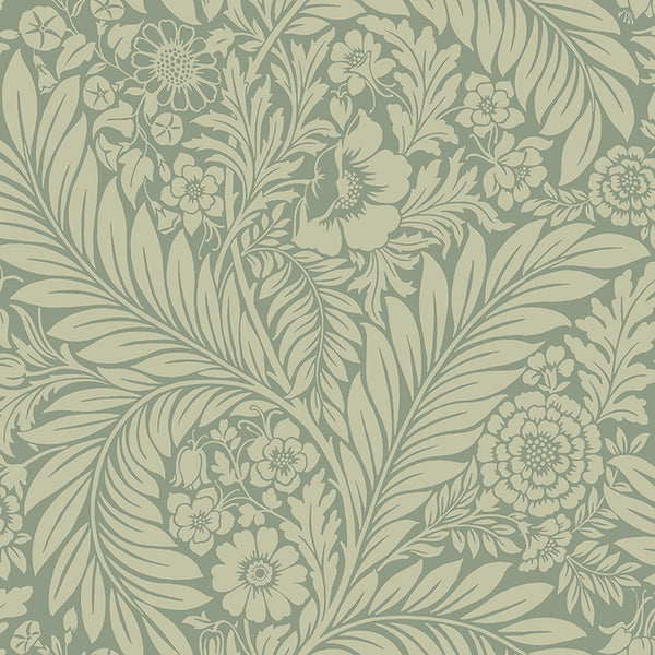 Florence, Green Wallcoverings | Malibu Wallcovering