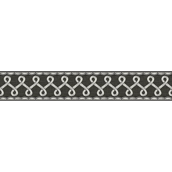Scalloped Ribbon Border Black | Jeffrey Stevens