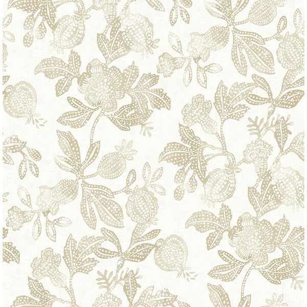 Beach Rose, Champagne Wallcoverings | Malibu Wallcovering