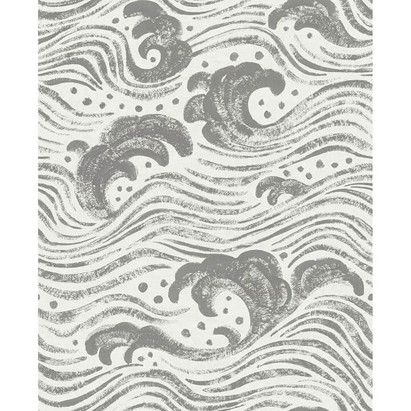 Swell - Charcoal Residential Wallcovering | Jeffrey Stevens