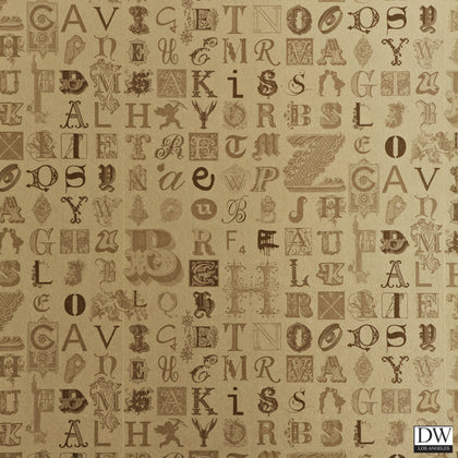 Type Cast - Vintage Gold - Wallcovering