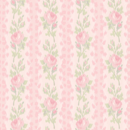 Blooming Heirloom - Strawberry Macaron Residential Wallcovering | Jeffrey Stevens