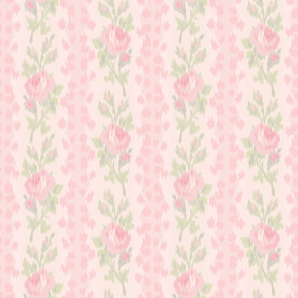 Blooming Heirloom - Strawberry Macaron Residential Wallcovering | Jeffrey Stevens