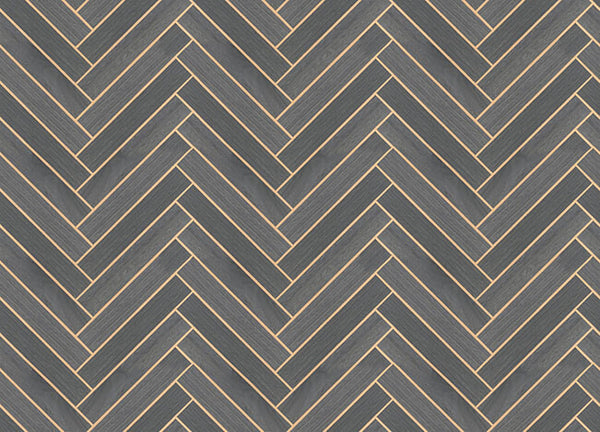 Herringbone Wood Veneer Graphite | Jeffrey Stevens