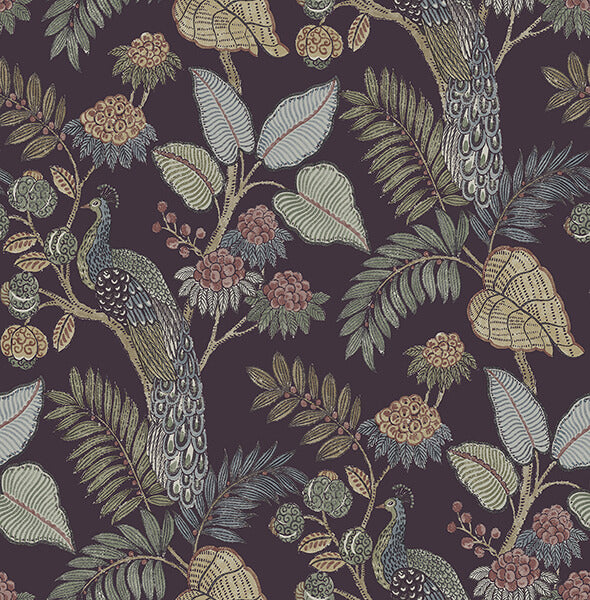 Geneva, Plum Wallcoverings | Malibu Wallcovering