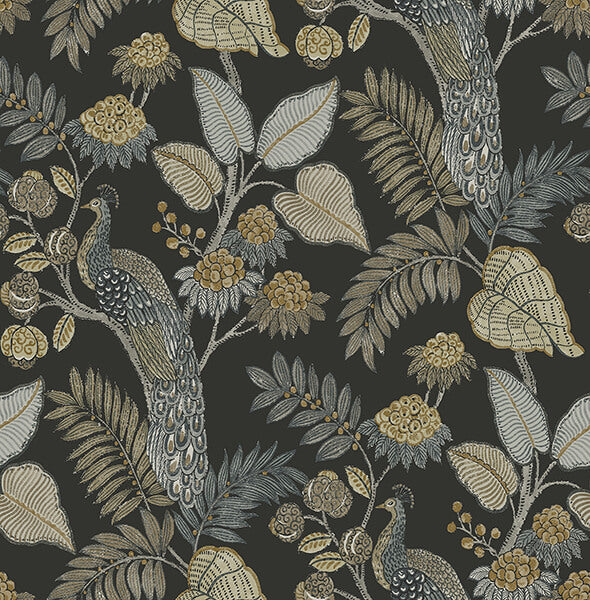Geneva, Black Wallcoverings | Malibu Wallcovering