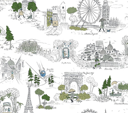 Travel Sketches Blue | Jeffrey Stevens