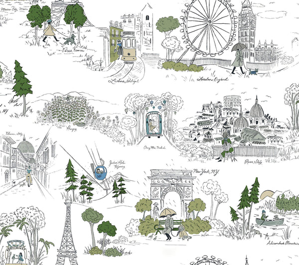Travel Sketches Blue | Jeffrey Stevens