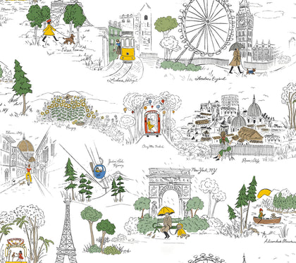 Travel Sketches Yellow | Jeffrey Stevens