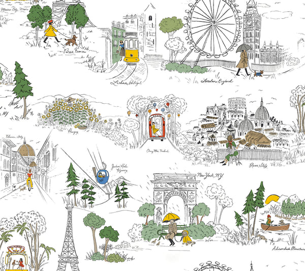 Travel Sketches Yellow | Jeffrey Stevens