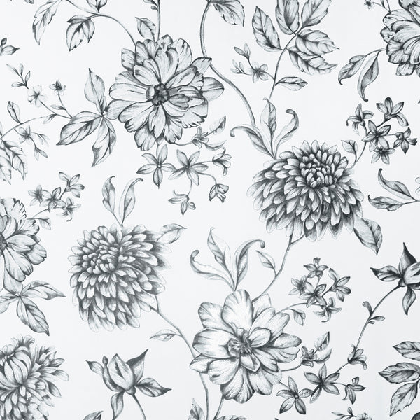 Della, Black Wallcoverings | Malibu Wallcovering