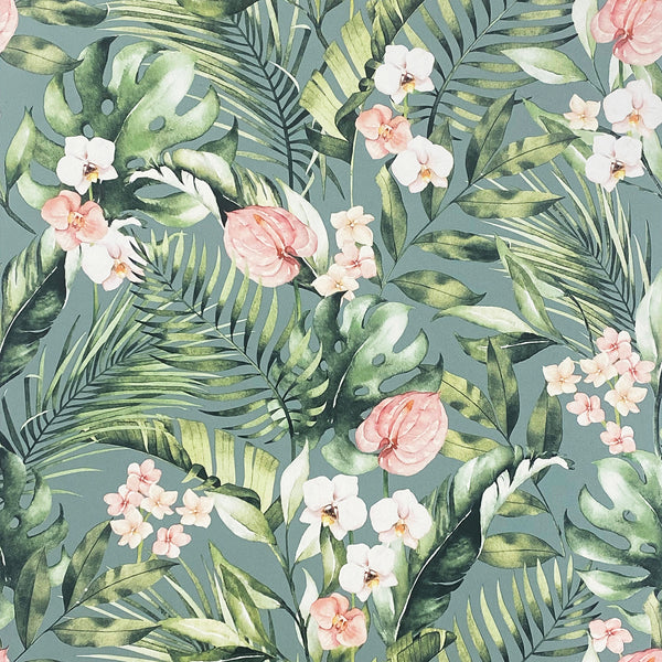Harrietta, Sea Green Wallcoverings | Malibu Wallcovering