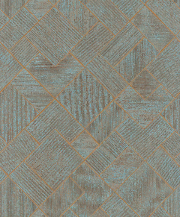 Marquetry Teal | Jeffrey Stevens