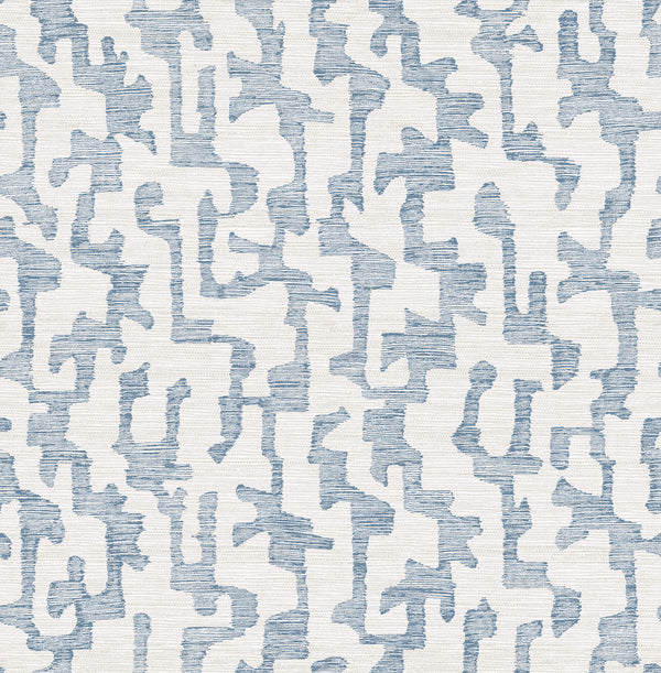 Cipher, Blue Wallcoverings | Malibu Wallcovering