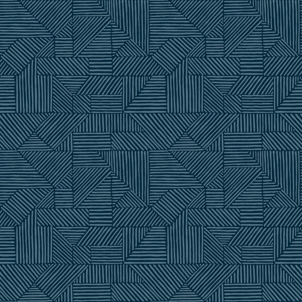 Crescendo, Dark Blue Wallcoverings | Malibu Wallcovering