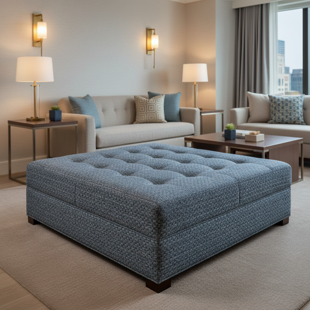 Manchioneel - Pacific Upholstered Ottoman | Architectural Fabrics