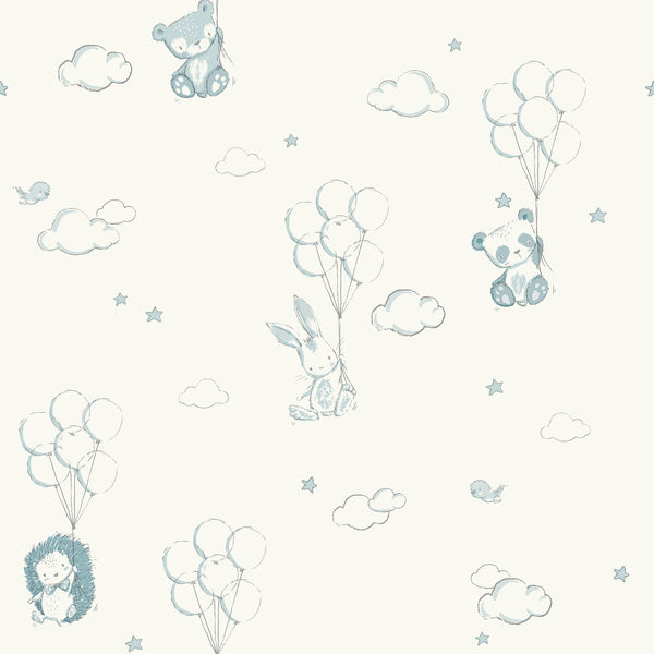 Floating Balloons Light Blue | Jeffrey Stevens