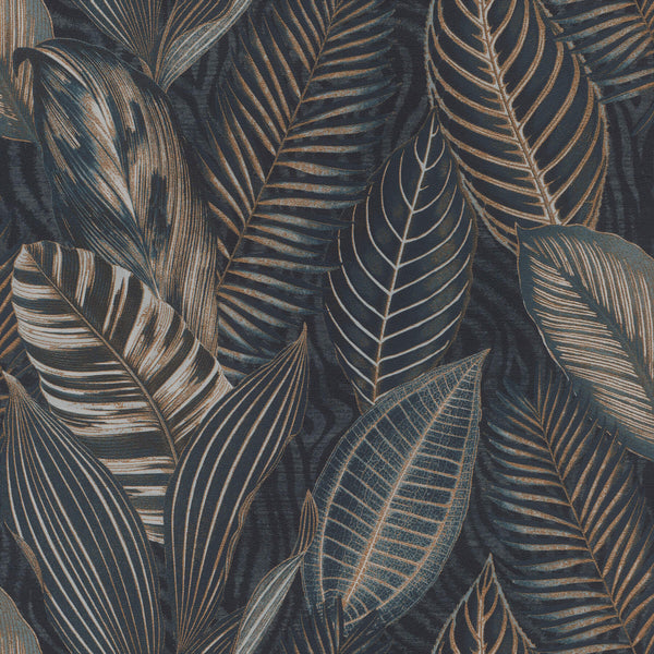 Acacius, Dark Blue Wallcoverings | Malibu Wallcovering