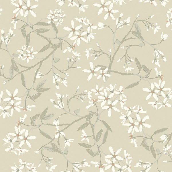 Paradis - Beige Residential Wallcovering | Jeffrey Stevens