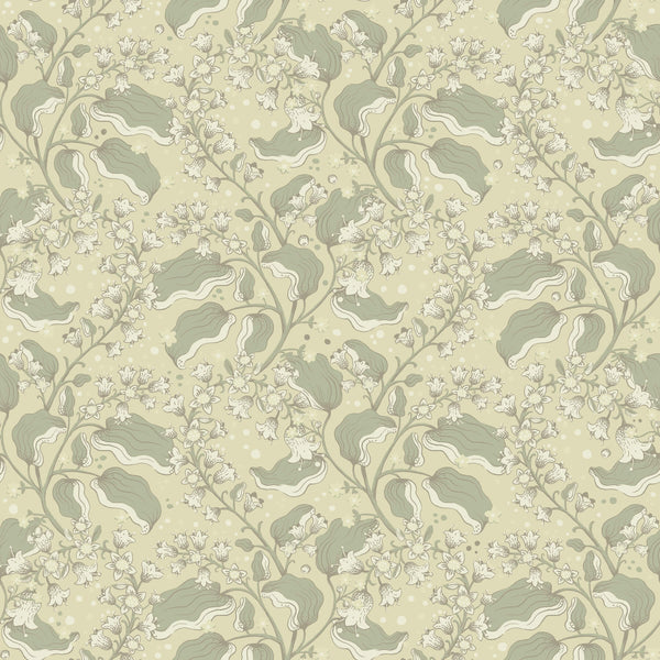 Syren, Light Green Wallcoverings | Malibu Wallcovering