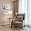 Fine Pebble Grain Mushroom Taupe Upholstered Chair | Architectural Fabrics
