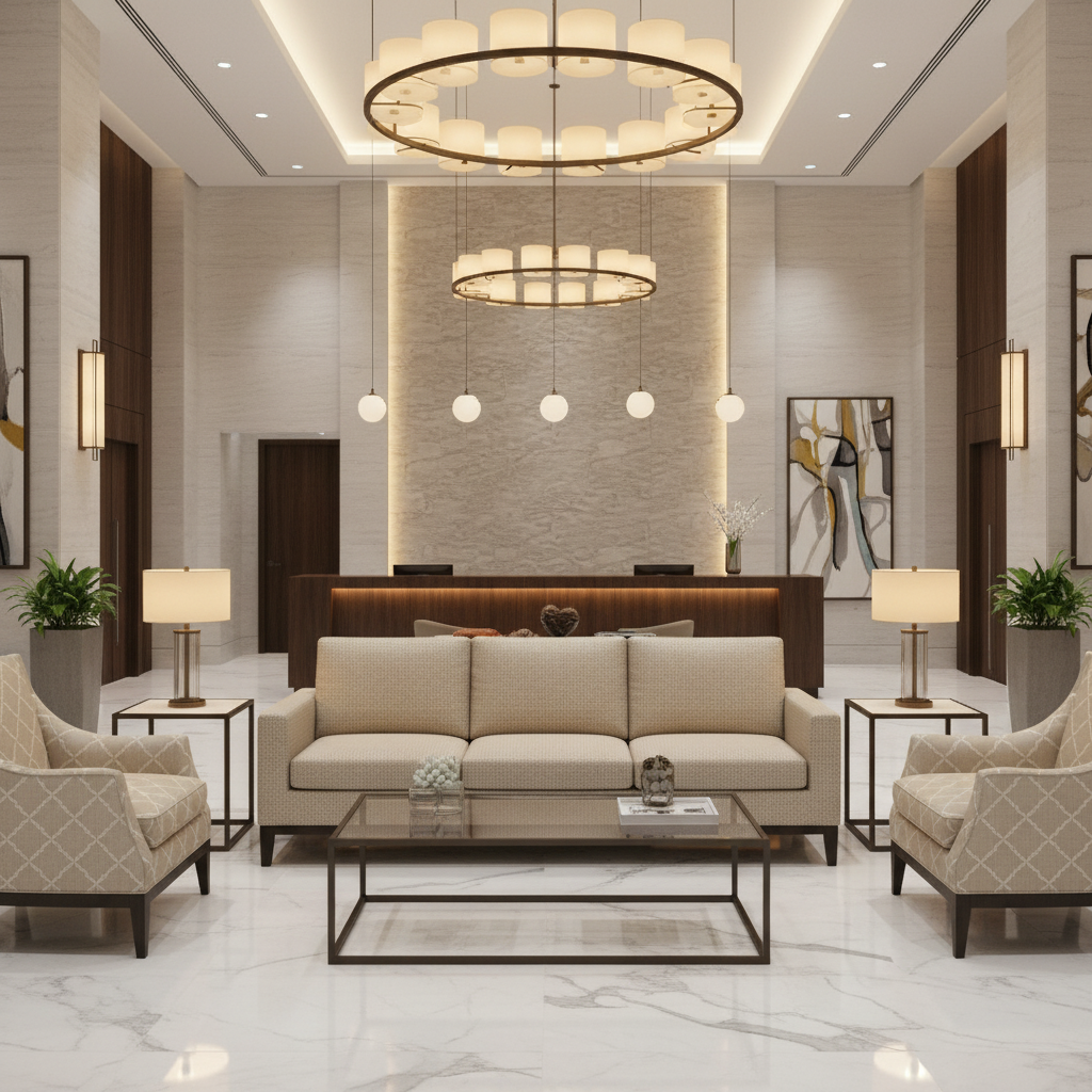Tropical Trellis - Champagne Upholstered Sofa | Architectural Fabrics
