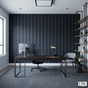 Moroccan Midnight Basketweave | Hollywood Wallcoverings - Corporate Office commercial room setting