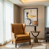 Embossed Reptile Skin Golden Brown Upholstered Chair | Architectural Fabrics