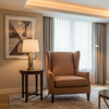 Subtle Woven Texture Russet Brown Upholstered Chair | Architectural Fabrics