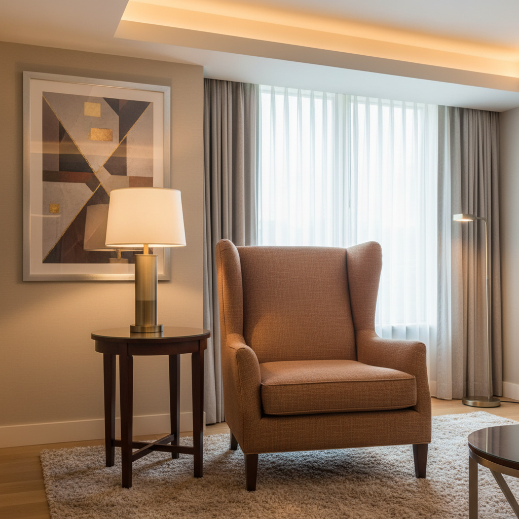 Subtle Woven Texture Russet Brown Upholstered Chair | Architectural Fabrics